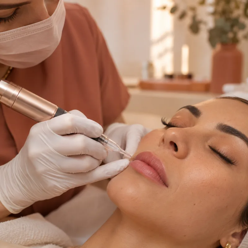 Imagem ilustrativa de micropigmentação labial